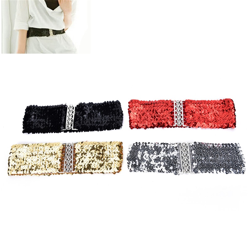 1pc-Free-Size-Shinny-Wide-Stretch-Belt-Women-Cummerbund-High-Fashion-Metallic-Sequin-Women-Dress-Belts-4