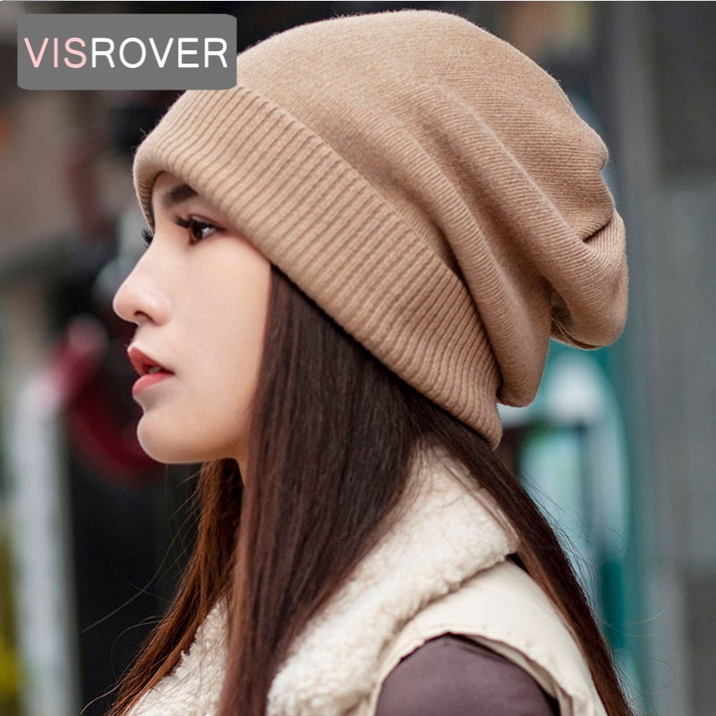 12 colors solid real cashmere beanies winter hat